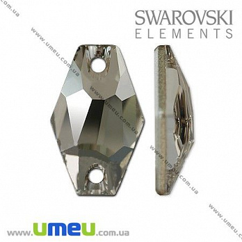 [Архів] пришивний елемент Swarovski 3261 Silver Shade, 18х11 мм (KAB-005528)