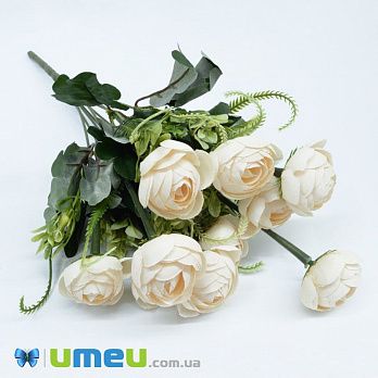 Букет пионов, 42 см, Кремовый (DIF-044947)