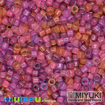 Бісер японський Miyuki Delica 11/0 DB2064, Мікс неоновий (BIS-045424)