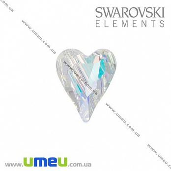 [Архів] Намистина Swarovski 5743 Wild Hearts, Crystal AB, 12 мм, Серце (BUS-009893)