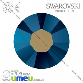 [Архів] Стрази Swarovski 2038 Jet AB, HotFix, SS16 (3,9 мм) (STR-009838)