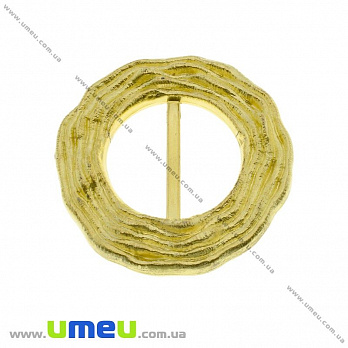 Пряжка пластикова кругла, 70 мм, Золото (SEW-013891)