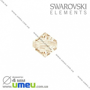 [Архів] Намистина Swarovski 5301 Light Silk, 4х4 мм, Біконус (BUS-003194)