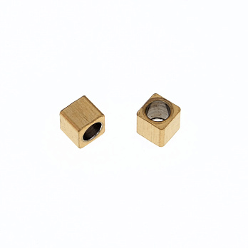 Бусина из нержавеющей стали Куб, 3 мм, Золото (STL-055615)