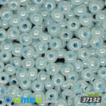 Бісер чеський 4/0, №37132, Блакитний світлий, Перламутровий (BIS-034280)