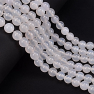 Намистини Агат білий, Натур. камінь, 8,5 мм, Круглі (BUS-051673)