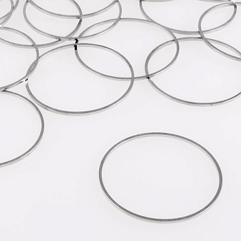 Кільце декоративне, 30 мм, Темне срібло (PIN-055718)