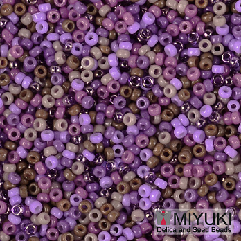 Бісер японський Miyuki круглий RR 15/0 №MIX22, Мікс фіолетовий (BIS-051216)