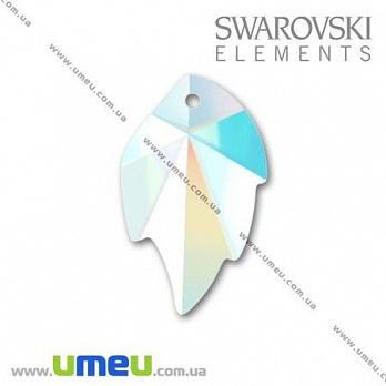 [Архів] Підвіска Swarovski 6735 Crystal AB, 26х16 мм, Листочок (POD-005633)