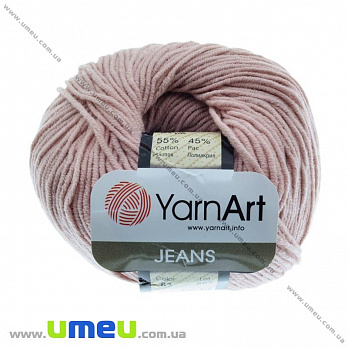 Пряжа YarnArt Jeans 50 г, 160 м, Рожева (чайна троянда) 83 (YAR-029707)