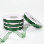 Стрічка з органзи, 10 мм, Зелена (LEN-056785)