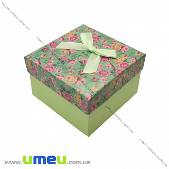 Коробочка подарункова з подушечкою, 9х9х5,5 см, Салатова (UPK-019063)