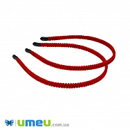 Обруч велюровий, 6 мм, Червоний (OSN-041254)