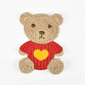 Аплікація пришивна Ведмедик, 7х5 см, Бежева (APL-061517)