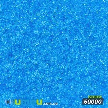 Бісер чеський 15/0, №60000, Блакитний світлий, Прозорий (BIS-031279)