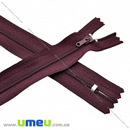 Блискавка (змійка) брючна спіральна напівпотайна нероз'ємна, 20 см, Тип 3, Бордова т. (ZIP-020711)