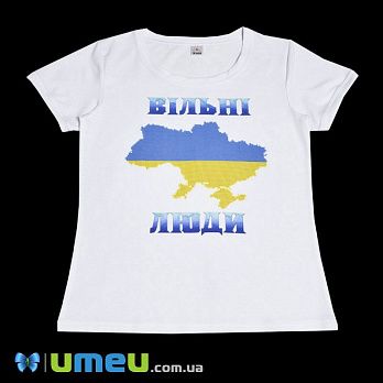 Футболка жіноча з принтом під вишивку Ф98, Розмір XL, Біла (UPK-048183)