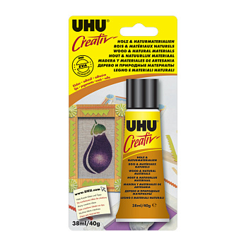 Клей UHU Creativ для дерева та природних матеріалів, 38 мл (INS-053307)