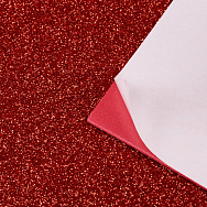 Фоаміран глітерний на клейовій основі, 2 мм, Червоний, 20х30 см (FOM-056430)