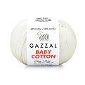 Пряжа Gazzal Baby Cotton №3410, 50 г, 165 м, Кремовая (YAR-062509)