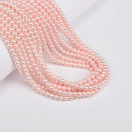 Намистини скляні Перли Premium, 4 мм, Рожеві, Круглі (BUS-060923)