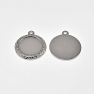 Основа кругла з нерж. сталі, 25,7х22 мм, 16 мм, Темне срібло (STL-059499)