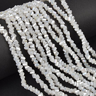 Намистини скляні скол (крихта), 4 мм, Білі (BUS-060936)
