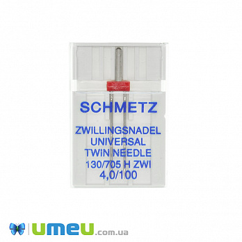 Голка подвійна SCHMETZ TWIN UNIVERSAL №4.0/100 для побутових швейних машин (SEW-043703)