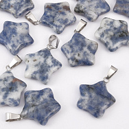 Підвіска Зірка, Натур. камінь Содаліт, 23х20 мм (POD-037487)