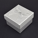 Коробочка Квадратна під колечко, 5х5х3,5 см, Срібляста (UPK-060587)