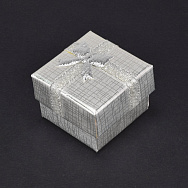 Коробочка Квадратна під кільце, 4х4х3 см, Срібляста (UPK-023053)