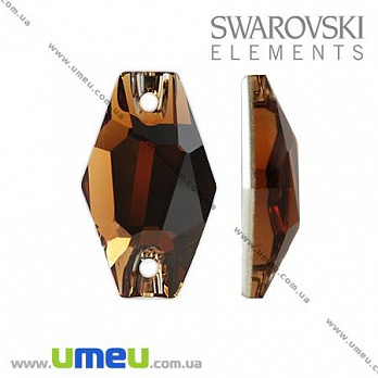 [Архів] пришивний елемент Swarovski 3261 Smoked Topaz, 18х11 мм (KAB-005529)