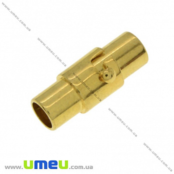 Замок магнітний для вклеювання шнура, Золото, 15х6 мм (ZAM-016967)