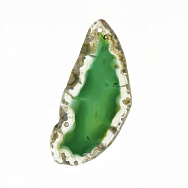 Зріз Агату, Зелений, 71х32 мм (POD-022114)