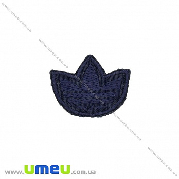 Термоаплікація Adidas, 3х2,5 см, Синя (APL-024743)