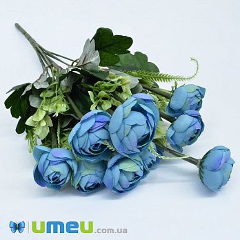 Букет пионов, 42 см, Голубой (DIF-044952)