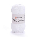 Пряжа YarnArt Begonia 50 г, 169 м, Белая 1000 (YAR-023004)