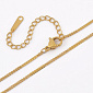 Основа на шию з нерж. ст. з подовжувачем, Золото, 1,5 мм, 40 см (STL-058332)