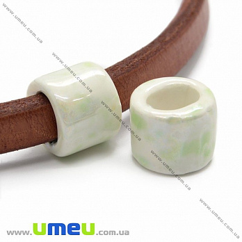 Намистина Regaliz (Licorice) керамічна, 17х14 мм, Салатова (BUS-013596)