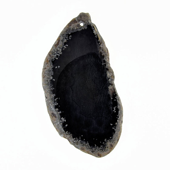 Зріз Агата, Чорний, 77х38 мм (POD-020191)