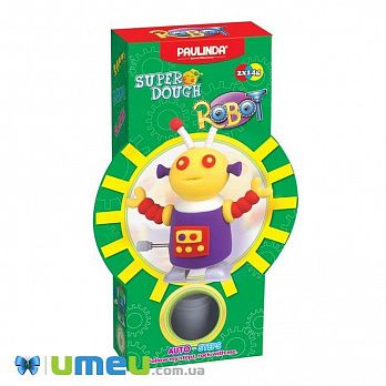 Маса для ліплення Paulinda Super Dough Robot заводний механізм (крокує), фіолетовий (DIF-043520)