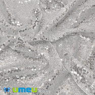 Фатин з паєтками, Сріблястий (20х30 см) (LTH-040715)