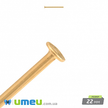 Гвоздики, Золото, 2,2 см, 0,7 мм (PIN-000288)