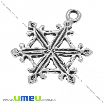 Підвіска з срібла 925, Сніжинка, 20х15 мм (POD-000568)