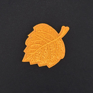 Термоаплікація Листочок, 5,5х4 см, Помаранчева (APL-061467)