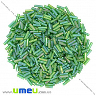 Бісер китайський стеклярус, 6 мм, Зелений АВ прозорий (BIS-012047)