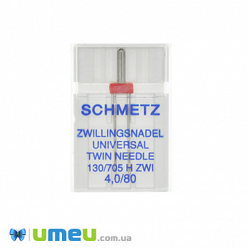 Голка подвійна SCHMETZ TWIN UNIVERSAL №4.0/80 для побутових швейних машин (SEW-043702)