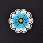 Термоаплікація Квітка, 4 см, Блакитна (APL-060013)