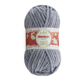 Пряжа Premium Yarn Baby Love 50 г, 60 м, Сіра 320 (YAR-052322)