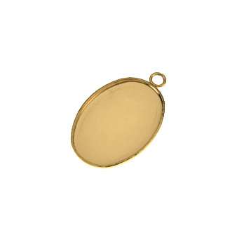 Основа овальная из нерж. стали, 22х14 мм, 18х13 мм, Золото (STL-059482)